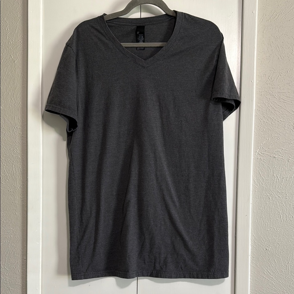 Men's Gray V-Neck T-Shirt